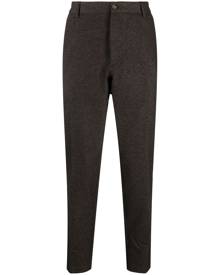 BOSS logo-patch tapered trousers - Brown