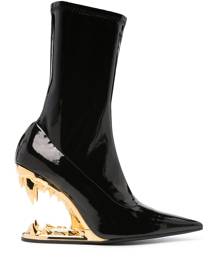 Gcds Morso 105mm vinyl ankle boots - Black