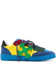 Off-White Arrows-motif panelled suede sneakers - Multicolour