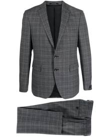 Tagliatore checked virgin wool suit - Grey