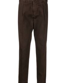 Dell'oglio checked cotton-blend tapered trousers - Brown