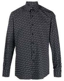 Karl Lagerfeld all-over logo print cotton shirt - Black