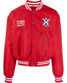 Daily Paper rear logo-print bomber jacket - Red