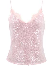 STAUD Keiza sequinned tank top - Pink