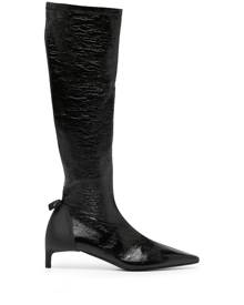 Courrèges Scuba Vinyl 30mm leather boots - Black