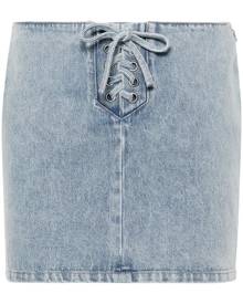 ROTATE lace-up denim skirt - Blue