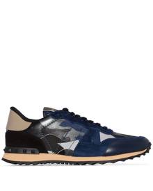 Valentino Garavani Rockstud Rockrunner camouflage sneakers - Blue