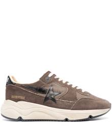 Golden Goose star-patch suede panelled sneakers - Brown