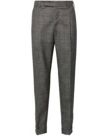 PT Torino checked tailored wool trousers - Black