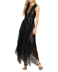 Bcbgmaxazria Andi Lace Trim Evening Dress