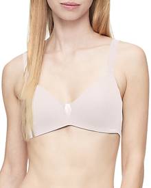 Calvin Klein CK One unlined triangle bra in faded red grape