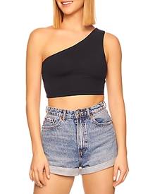 Susana Monaco One Shoulder Crop Top