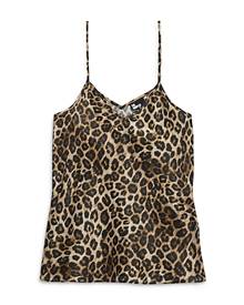 The Kooples Leopard Print Silk Cami Top
