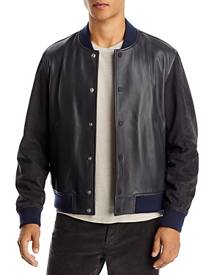 Theory Varsity Leather Bomber Jacket