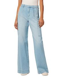Joe's Jeans The Petra High Rise Pleated Wide Leg Cargo Jeans in Blossom