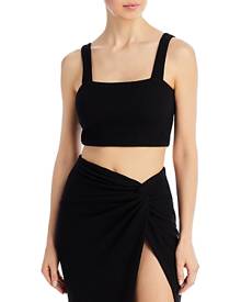 Fore Square Neck Knit Crop Top
