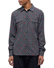 The Kooples Cowboy Dots Floral Embroidery Shirt