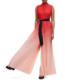 Karl Lagerfeld Pleated Ombre Jumpsuit