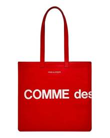 Comme des Garçons Huge Logo Leather Tote