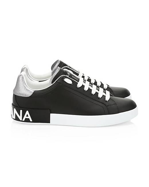 Mens Shoes Trainers Low-top trainers Dolce & Gabbana New Court Sneakers in Black for Men 