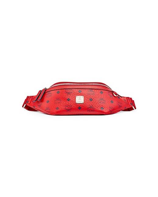 Red mcm clearance belt bag