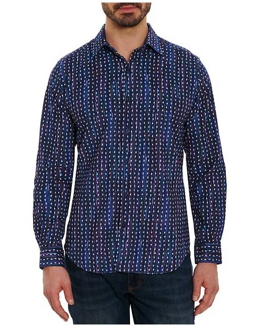 Robert Graham Cotton Conklin Print Classic Fit Shirt in Blue for Men Mens Clothing Shirts Casual shirts and button-up shirts 