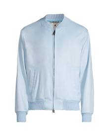 Kiton Solid Cashmere Bomber Jacket