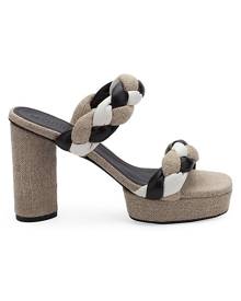 Mercedes Castillo Tricia Braided Linen Platform Sandals