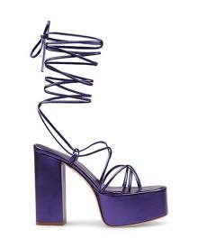 Paris Texas Malena Leather Platform Lace-Up Sandals