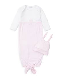 Kissy Kissy Baby's 2-Piece Embroidered Bunny Knotted Sack & Hat Set