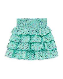 Peek Little Girl's & Girl's Metallic Polka Dot Tiered Skirt