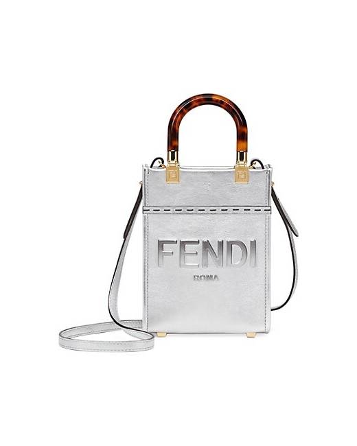 Fendi Lui Messenger Bag Tech Knit with Leather Mini Black 159680181