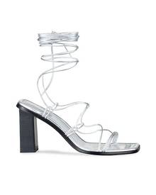 Frame Le Doheny Metallic Leather Wraparound Sandals