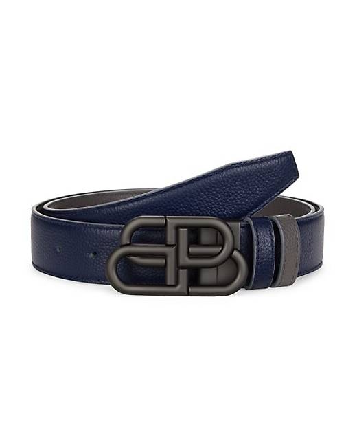 Balenciaga Reversible monogram-pattern Belt - 1060 - BlackBlackGrey