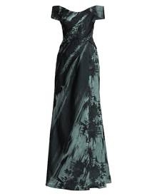 Rene Ruiz Collection Embellished Jacquard Gown