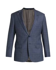 Emporio Armani Plaid Two-Button Wool Suit Jacket