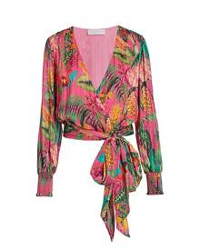 Ramy Brook Quentin Printed Wrap Top