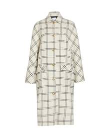 Rosetta Getty Cocoon Windowpane-Checked Wool Coat
