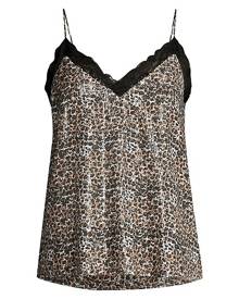 Olivia Rubin Flora Leopard Print Sequin Camisole