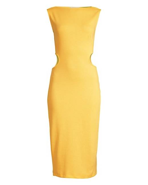 Ever New Petite Cut-out Midi Dress In Ivory Buttercup Floral-yellow
