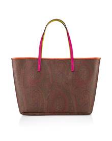 Etro Paisley Coated Canvas Tote