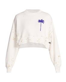Palm Angels Cropped Paint-Splatter Sweatshirt