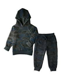 Bear Camp Baby's & Little Boy's Quilted Camo 2-Piece Hoodie & Jogger Pants Set