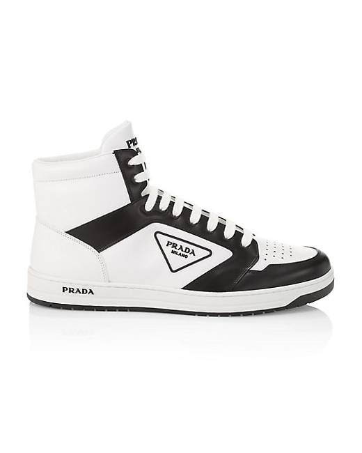 Mens high top prada sneakers sale