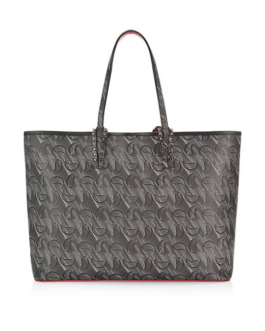 Mens Bags Tote bags Christian Louboutin Logo-embossed Canvas And Leather Tote Bag for Men 