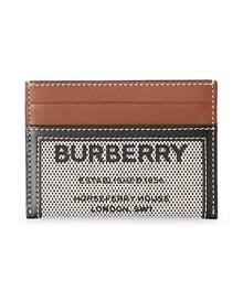 burberry horseferry print leather card case lanyard