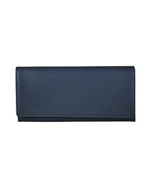 Longchamp Le Foulonné Leather Continental Snap Wallet