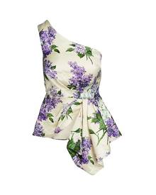 Libertine Lilac Garden One-Shoulder Blouse