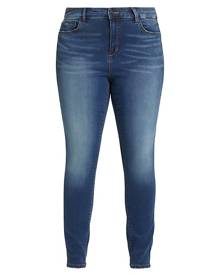 Slink Jeans, Plus Size High-Rise Distressed Stretch Skinny Jeans