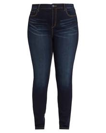 Slink Jeans, Plus Size High-Rise Faded Stretch Skinny Jeans